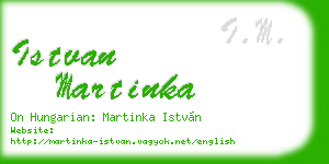 istvan martinka business card